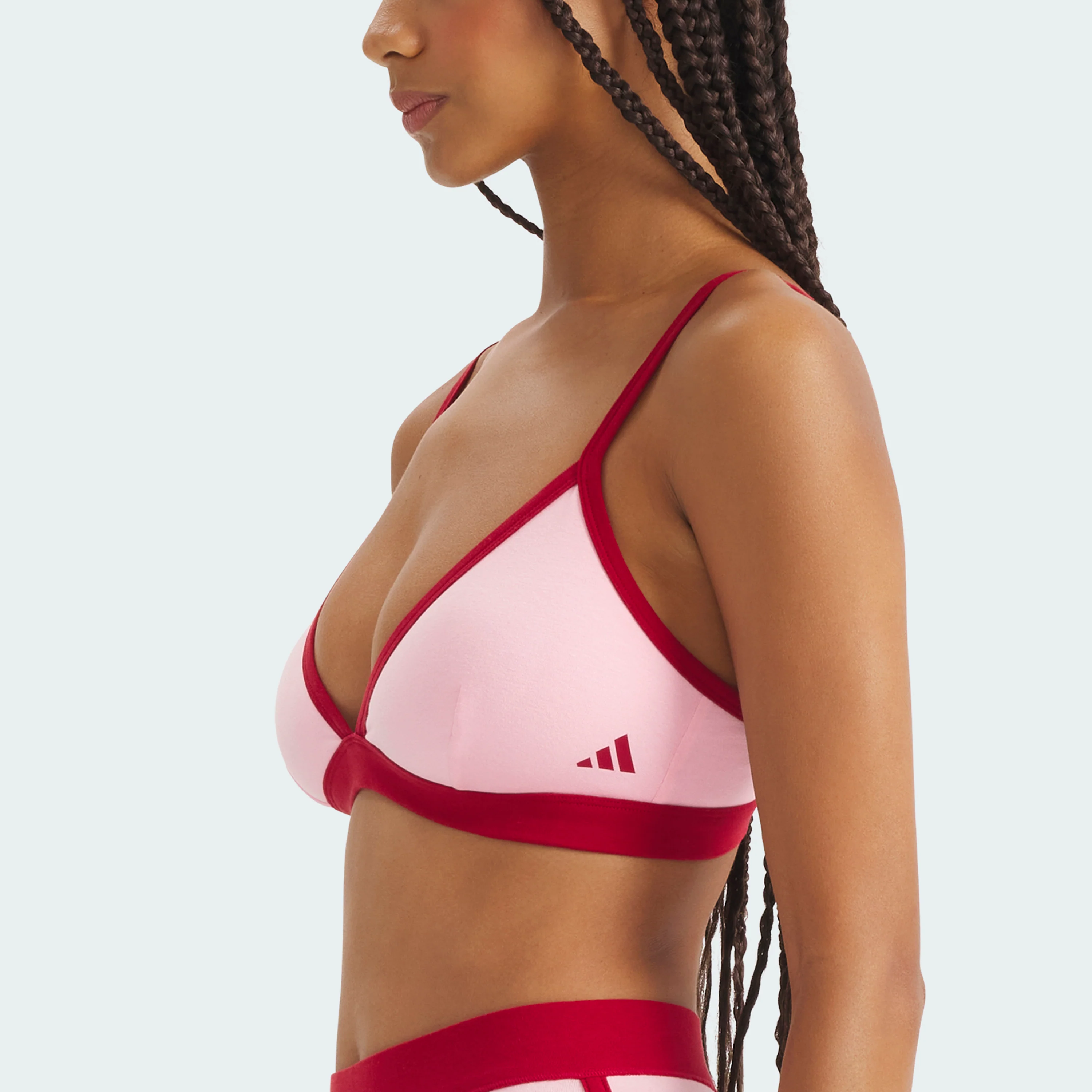 ACTIVE ESSENTIALS COTTON CONTRAST TRIANGLE BRALETTE - Image 2