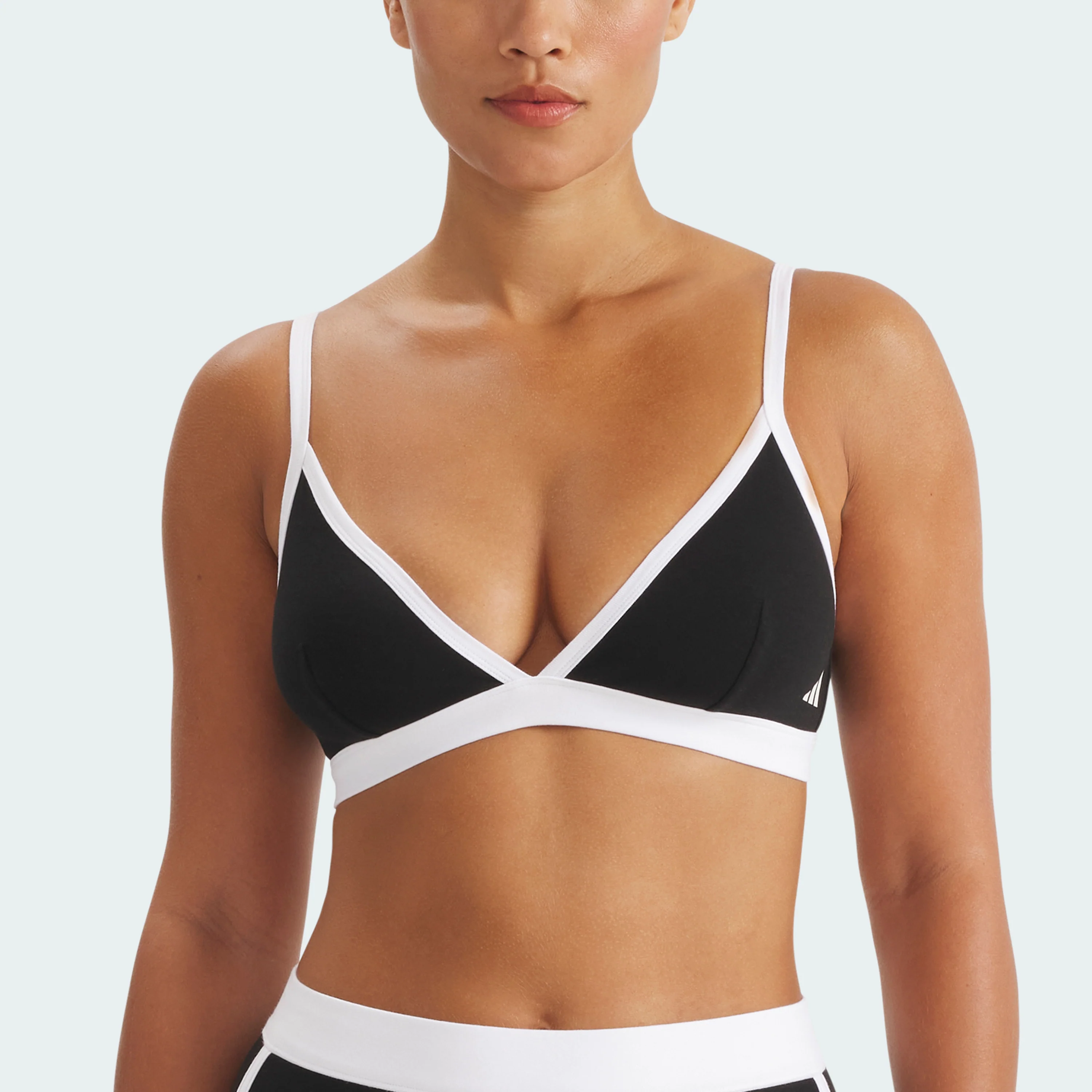 ACTIVE ESSENTIALS COTTON CONTRAST TRIANGLE BRALETTE - Image 7